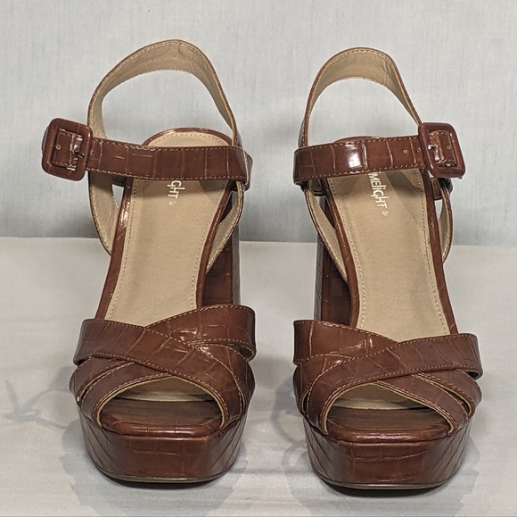 NEW Limelight Amaris Womens Strappy Platform Open Square Toe Chunky Heel Sz 8.5 - Picture 3 of 4